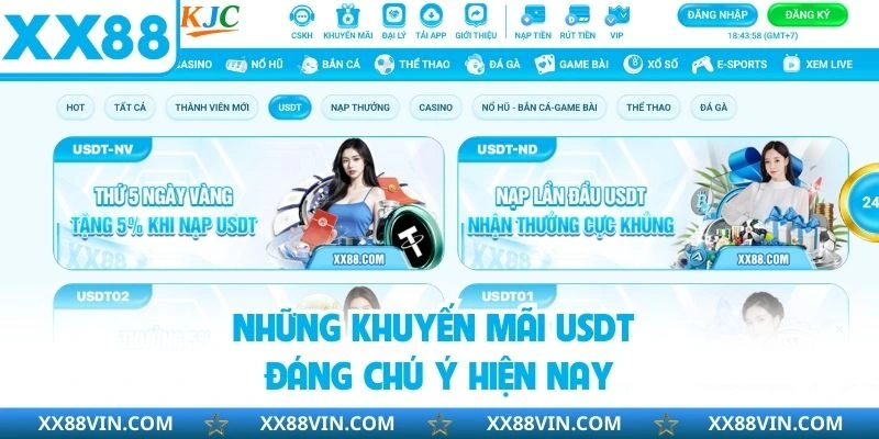 Khuyến Mãi USDT - Nhận Thưởng Hấp Dẫn Tại Sân Chơi XX88 4 Những khuyến mãi USDT đáng chú ý hiện nay